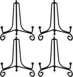 HENABLE 4PCS Premium Black Iron Plate Stands by HENABLE