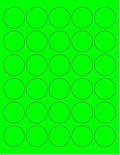 Pack of 100 Sheets, 8-1/2 x 11" Fluorescent Labels by NextDayLabels