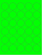 Pack of 100 Sheets, 8-1/2 x 11" Fluorescent Labels by NextDayLabels