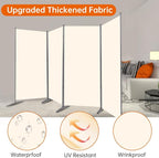 Room Divider 6FT Folding Privacy Screens, 4 Panel Partition Room Dividers - Image 2