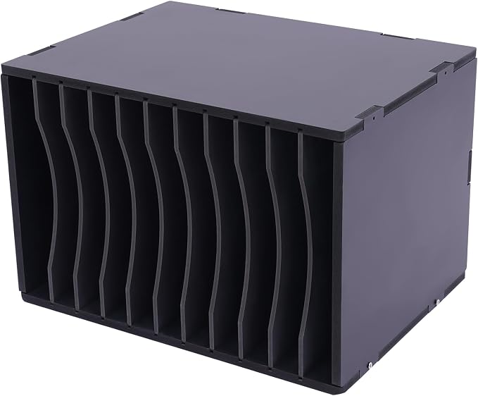GUEYYSAN Vertical File Storage Rack, 11-Compartment Desktop Sorter Documents Box - Image 4
