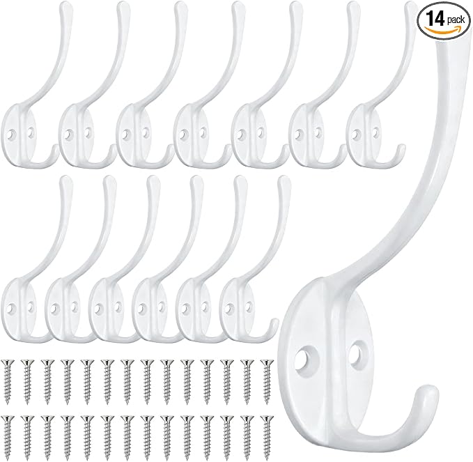 Homanu 14 Pack Coat Hooks Wall Mounted by Homanu