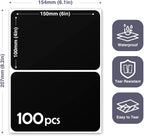 100Pcs Large Black Labels for Storage Bins, 6x4 Inch Removable Labels, Large - Image 2