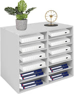 12 Slots Mail Sorters for Office, PVC Literature Organizer by Unknown