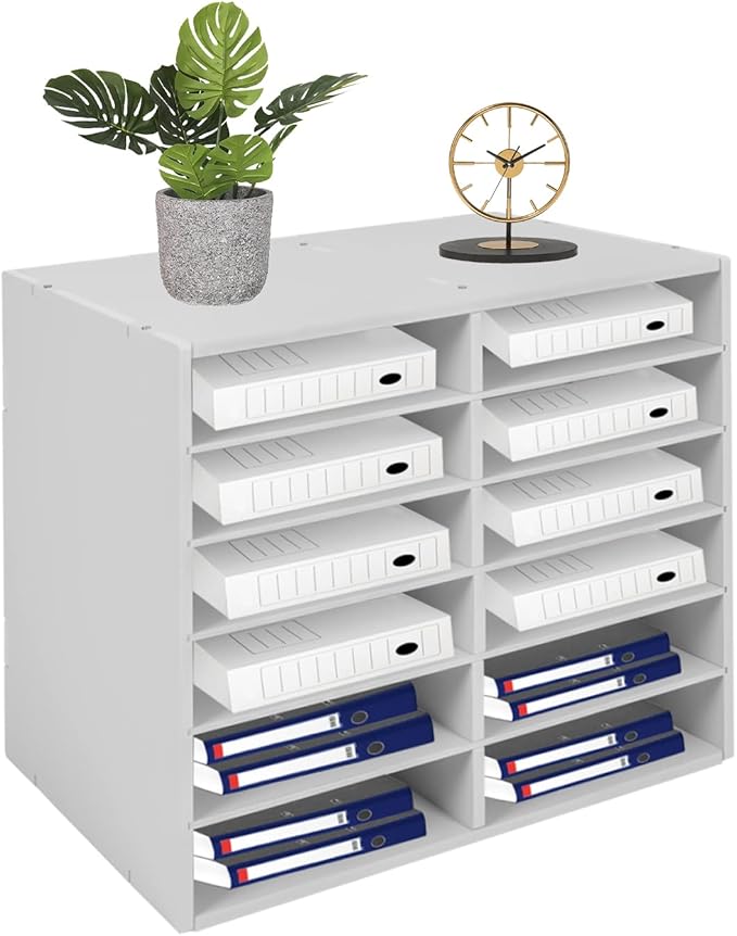 12 Slots Mail Sorters for Office, PVC Literature Organizer by Unknown