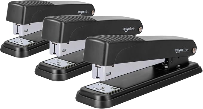 Amazon Basics Full-strip Metal Office Desktop Stapler, 20 Sheet Capacity by AmazonBasics