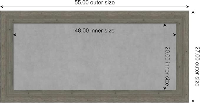 Amanti Art Grey Framed Magnetic Board 27x55 Oversize Vision Board - Image 3