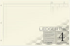 BookFactory Ledger Pad/Large 4 Column Accounting Ledger Columnar Pads by BookFactory