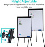 DexBoard Dry Erase Easel 36" x 24", Height Adjustable Magnetic White Board - Image 2