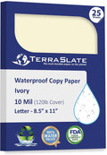 TerraSlate Waterproof Paper, Rip-Proof Colored Paper, 25 Sheets, 10 Mil by TerraSlate