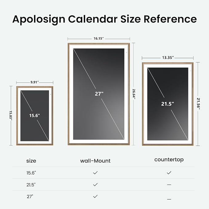 ApoloSign 15.6-inch Digital Calendar: Dual Mode Calendars - Image 8