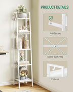 Hzuaneri Ladder Shelf, Bookshelf Bookcase, Freestanding Corner Storage Shelve - Image 3