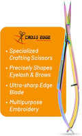 Cross Edge Spring Scissors 5 Inch straight Stainless Steel Precision Eyebrow & by MyLashToolsByCrossEdge