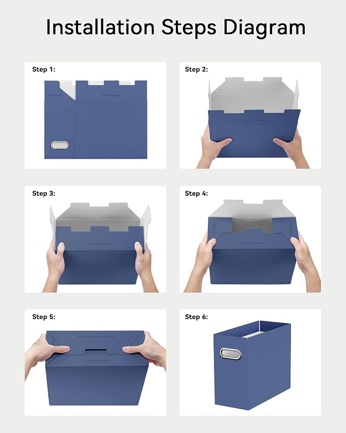 Oterri Cardboard File Organizer Box - Image 5