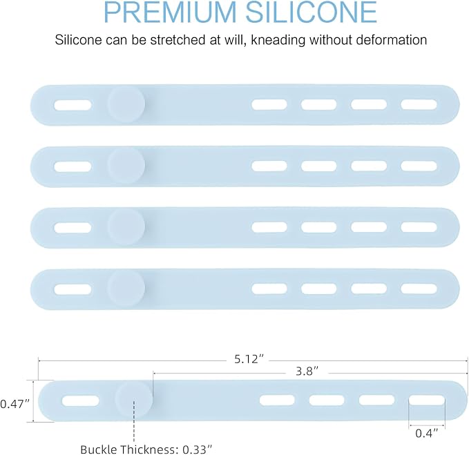 Donruby 24Pcs Silicone Cable Ties - Image 2