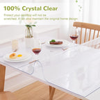Eisdroma 22 x 44 Inch Clear Table Cover Protector, 1.5mm Plastic Table Cover - Image 5