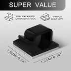 KGROTE 100PCS Cable Clips, Adhesive Wire Clips Strong Cord Clips Wire Holders - Image 2