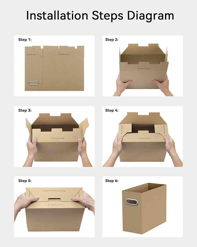 Oterri Cardboard File Organizer Box - Image 4