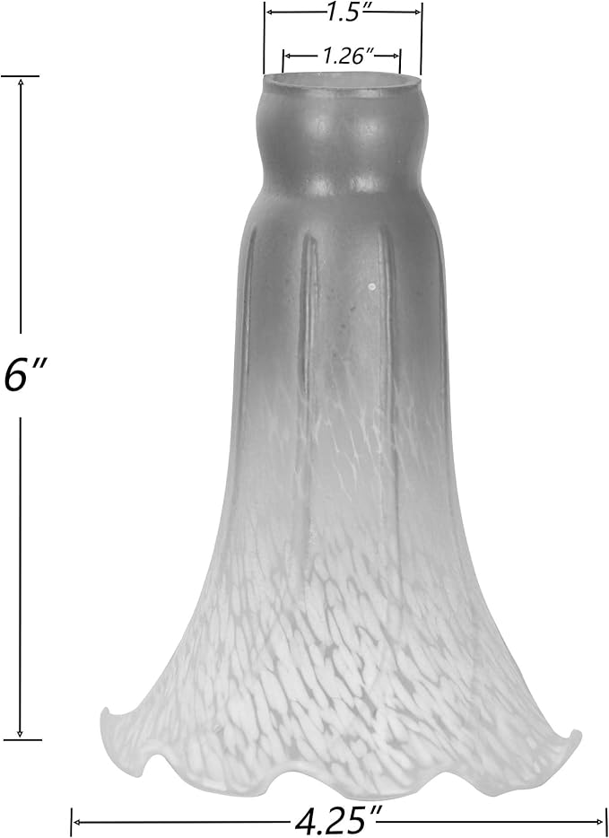 Bieye LS97 Lily Flower Blown Glass Lampshade - Image 3