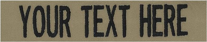 Custom Uniform Name Tapes Solid Colors. Coyote Tan Fabric, 5 Inch Sew on by NORTHERNSAFARI