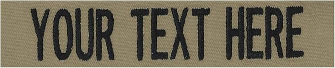 Custom Uniform Name Tapes Solid Colors. Coyote Tan Fabric, 4 Inch Hook Fastener by NORTHERNSAFARI