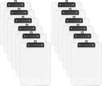 Zoenley A4 Plastic Clipboard Set of 12, A4 Transparent 8.5 x 11 Clip Board by Unknown