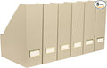 BLU MONACO | Set of 6 Foldable Taupe Magazine File Holders by Blu_Monaco