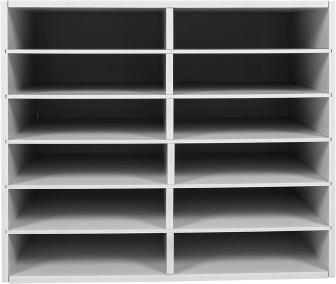 12 Slots Mail Sorters for Office, PVC Literature Organizer - Image 4