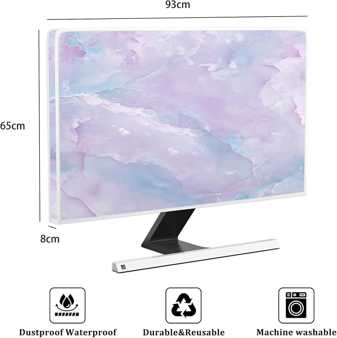 Baocicco Violet Marble Waterproof 37, 39 Inch TV Dust Cover Anti-Static - Image 2