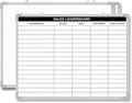 Lined Whiteboard Blank Grid Aluminum Frame Dry Erase Board Reusable Wall by Unknown