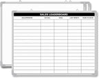 Lined Whiteboard Blank Grid Aluminum Frame Dry Erase Board Reusable Wall by Unknown