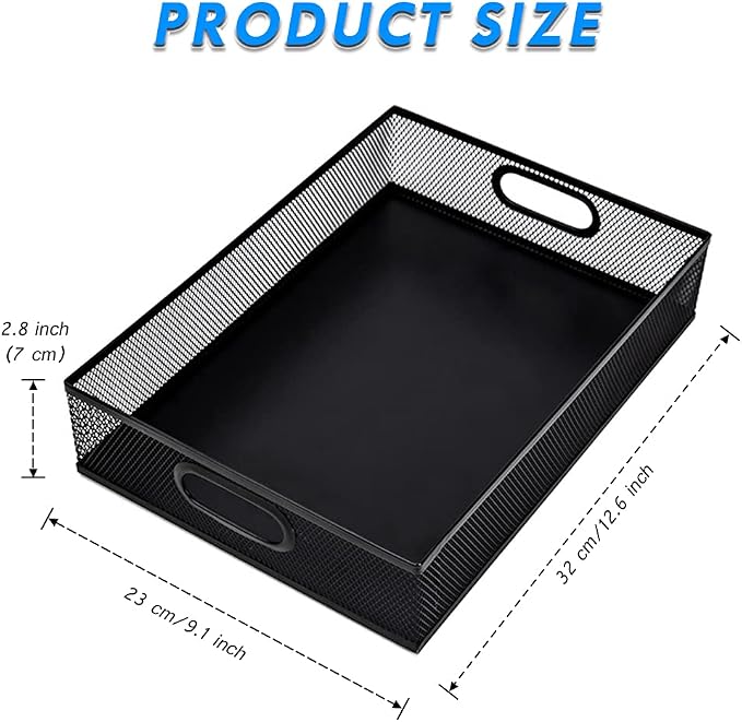 EsOfficce Desk Drawer Organizer, A4 Large Metal Mesh Desk Rrganizer Tray - Image 7