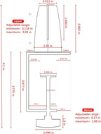 Jhanw Desk Divider Clamp For 1/8" To 0.51" Panel, Adjustable Desk Partition - Image 3
