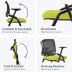 SLKJChr 2 Pack Foldable Office Chairs - Image 5