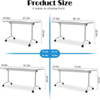Conference Table Flip Top Mobile Conference Room Tables, Folding Conference - Image 2