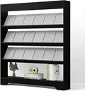LHIUGE 4-Layer Brochure Display Rack, Freestanding Wooden Magazine Rack by LHIUGE