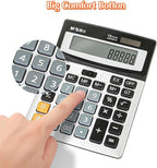 M&G Desk Calculator 12 Digit Extra Large LCD Display Calculators, Dual Solar - Image 2