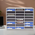 Literature Organizer with 24 Compartments | Adjustable Desktop File Sorter Mail - Image 5