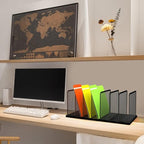 Kuntine.B Desk File Organizer 7 Upright Mesh Desktop Organizer File Sorter - Image 7