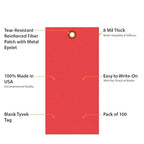 SmartSign 6.25 x 3.125 inch “Red” Blank Tyvek Shipping Tags - Image 5