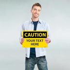 Custom OSHA Style Caution Sign 12" x 18" Aluminum Sign, Customizable "Your Text - Image 2