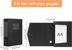 HUA JIE 2 Pack A4 Storage File Boxes Archives Case, 65mm Spine, Box File - Image 3