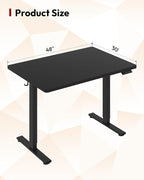 SANODESK Electric Standing Desk 48 x 30 Inches Whole-Piece Desktop Height - Image 2