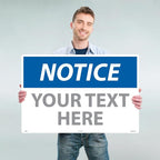 Custom OSHA Style Notice Sign 24" x 36" Aluminum Sign, Customizable "Your Text - Image 2