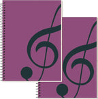 DOMMI Blank Sheet Music Composition Notebook 2 Packs, Manuscript Staff Paper by DOMMI