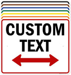 Custom Arrow, Custom Directional Sign, Two Way Arrow, 24x30 Inches, Rust Free by MySignCenter