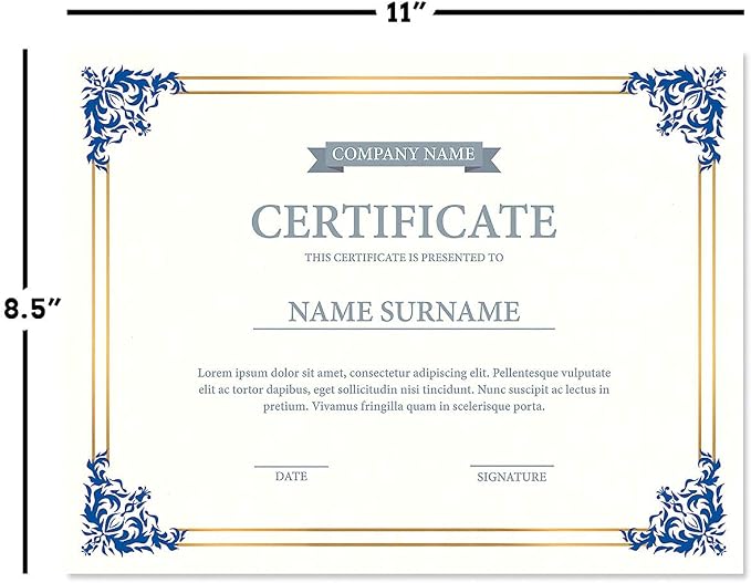 Empire Blue & Gold Award Certificate Collection - Image 3