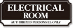 Electrical Room Door Sign for Business，Self-Adhesive Durable Modern Electrical by LUHIMO
