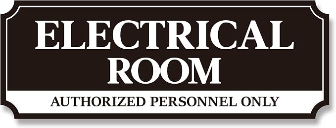 Electrical Room Door Sign for Business，Self-Adhesive Durable Modern Electrical by LUHIMO