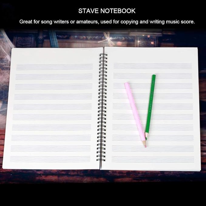 10 Pcs Music Notebook, Music Staff Notebook, 50 Sheets/100 Pages Blank Sheet - Image 3